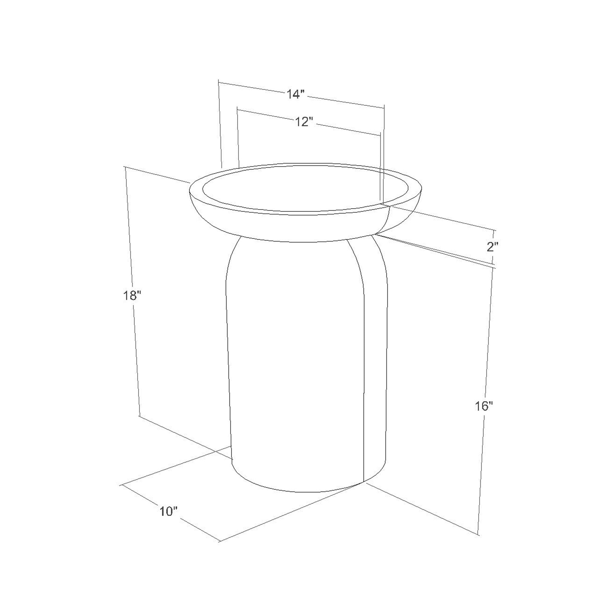 Makoa Pedestal Side Table