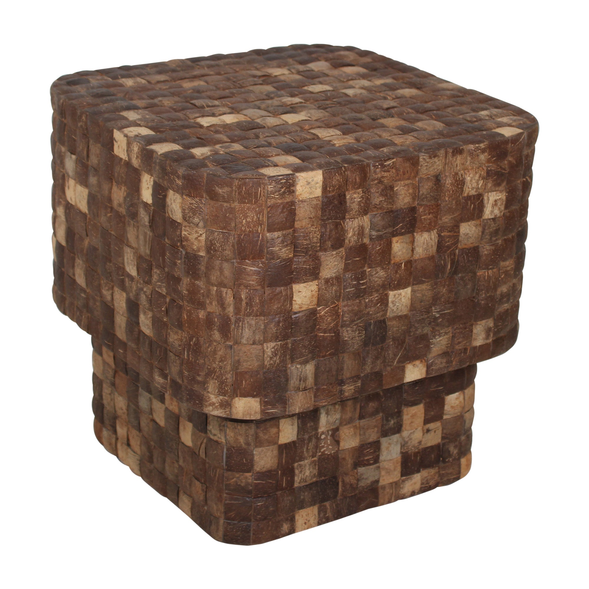 Samoa Square Coconut Shell Side Table
