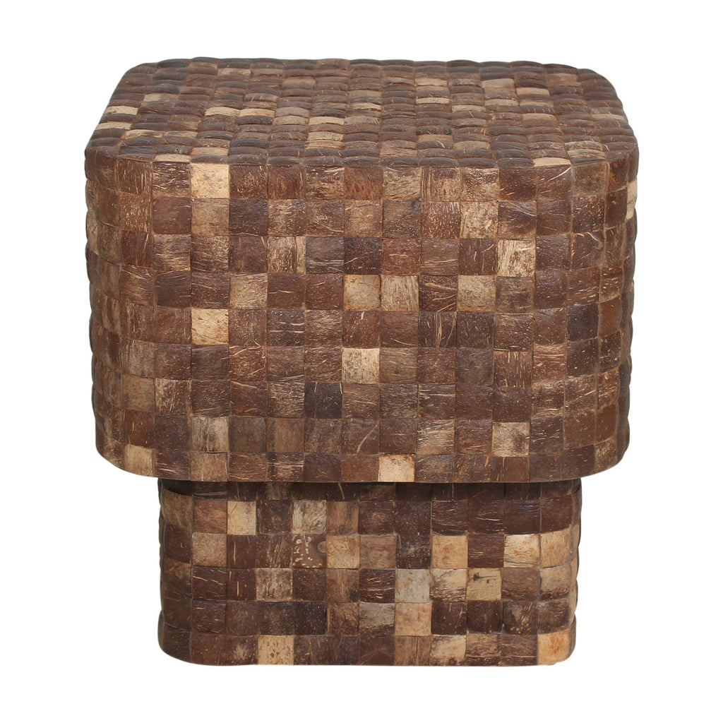 Samoa Square Coconut Shell Side Table