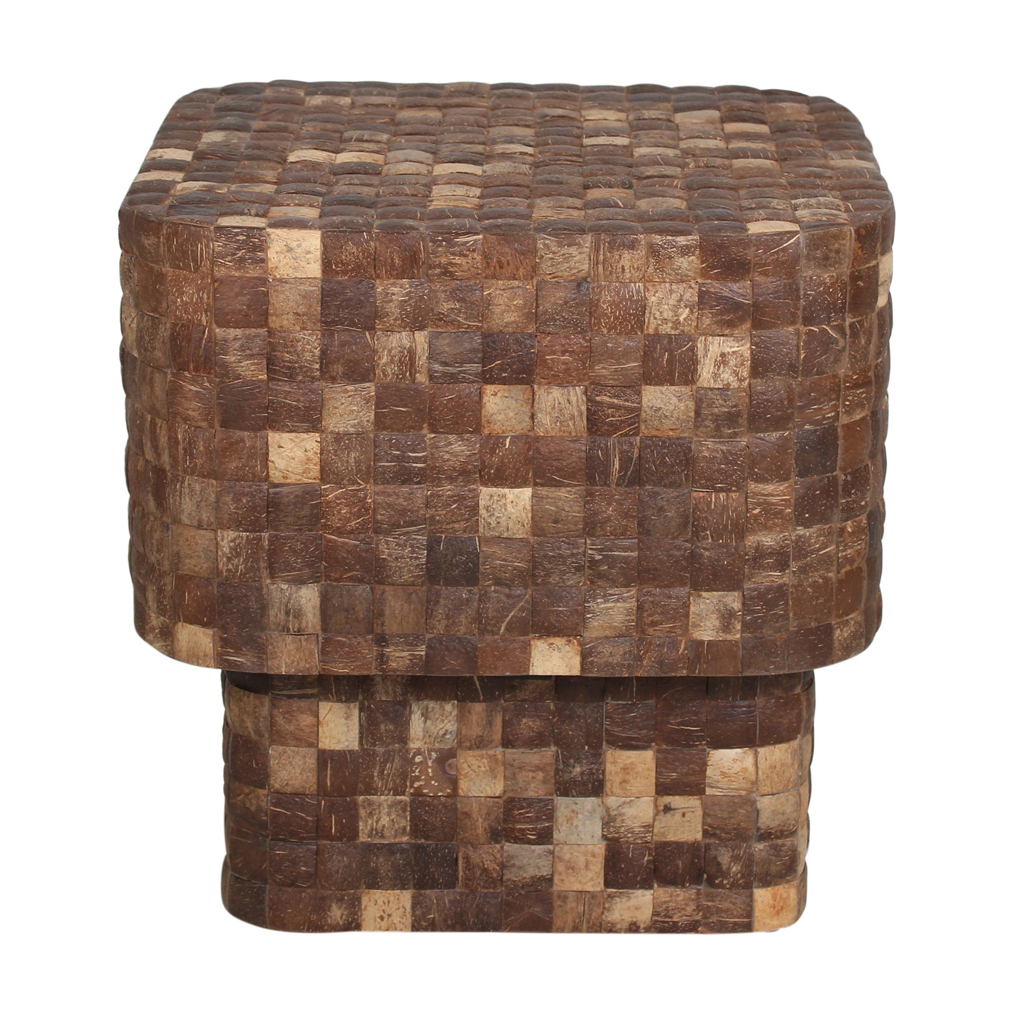 Samoa Square Coconut Shell Side Table