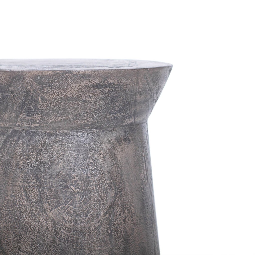 Tapered Solid Wood Round Pedestal Side Table