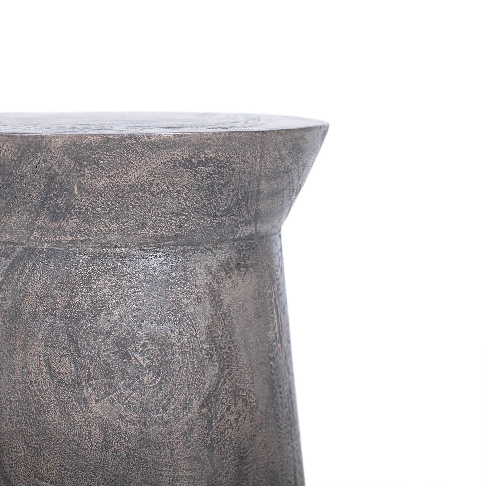 Tapered Solid Wood Round Pedestal Side Table