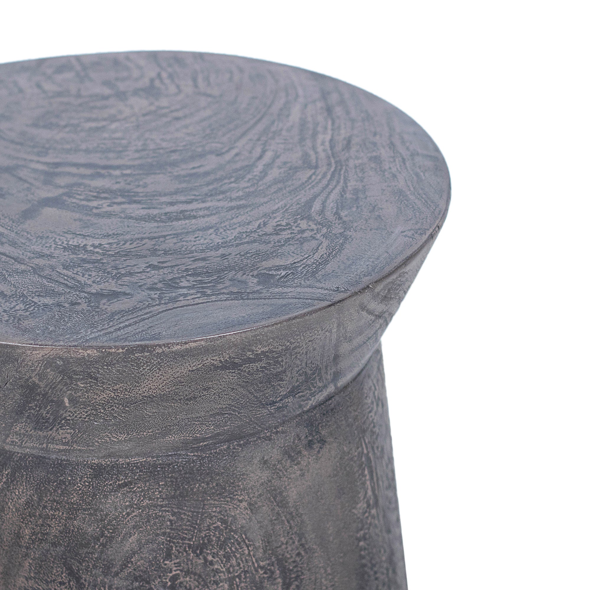 Tapered Solid Wood Round Pedestal Side Table