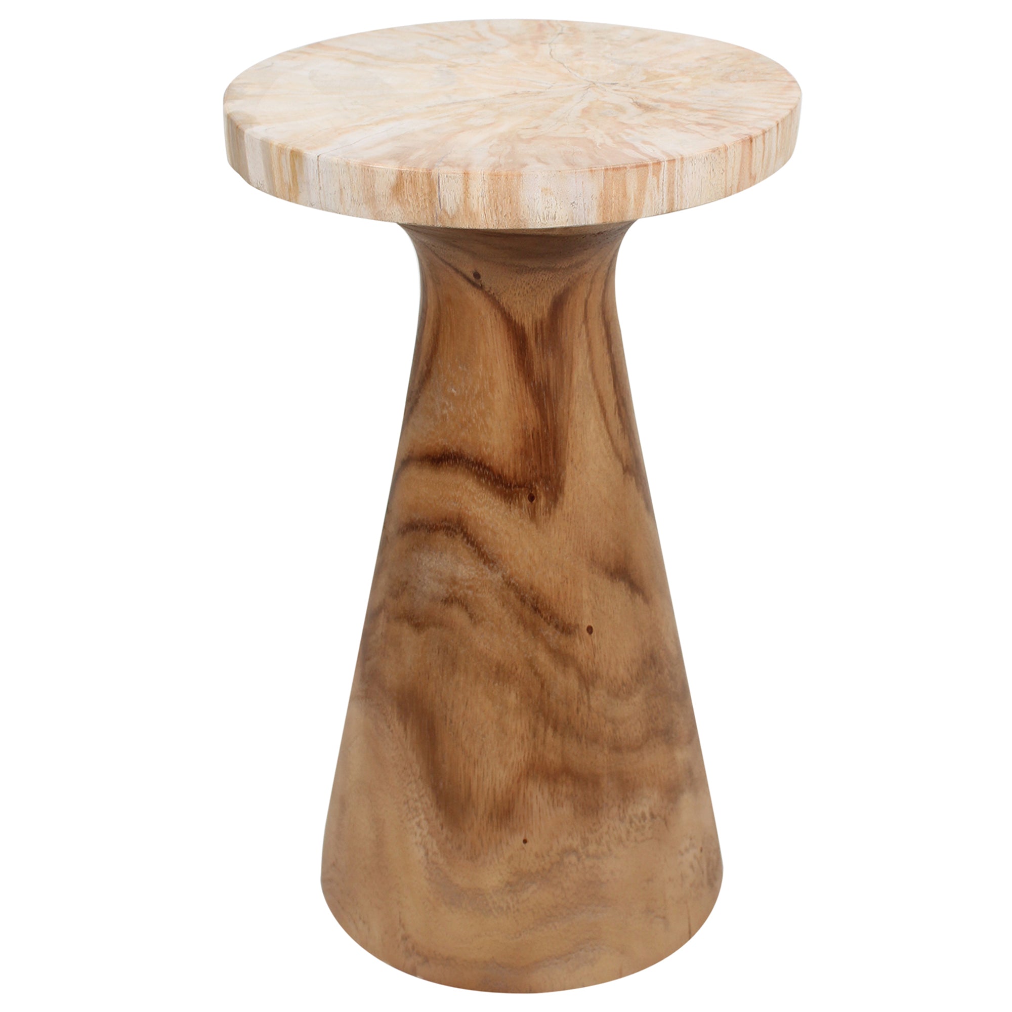 Kayu Petrifed Wood Pedestal Table