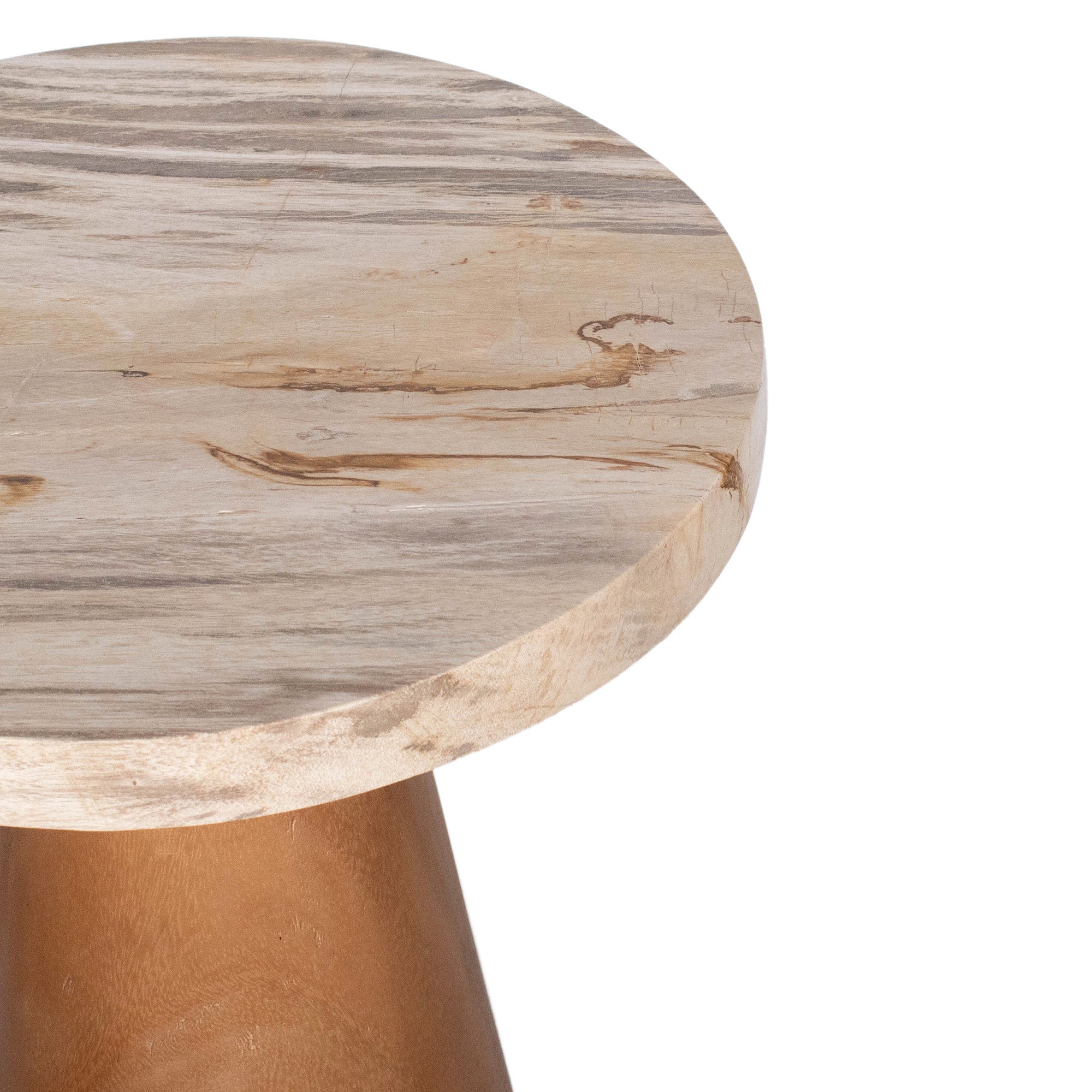 Kayu Petrifed Wood Pedestal Table