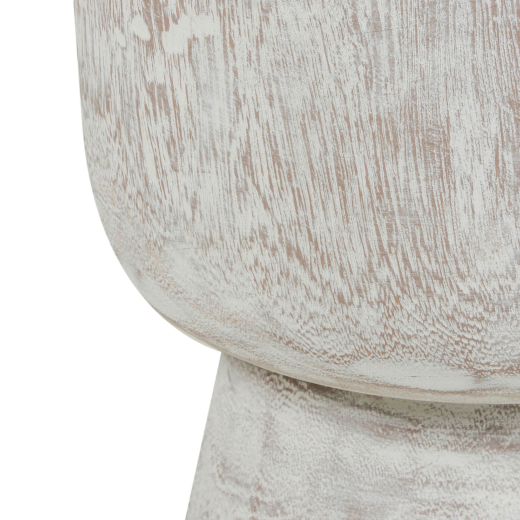 Elliana Round Solid Teak Wood Drum Accent Table