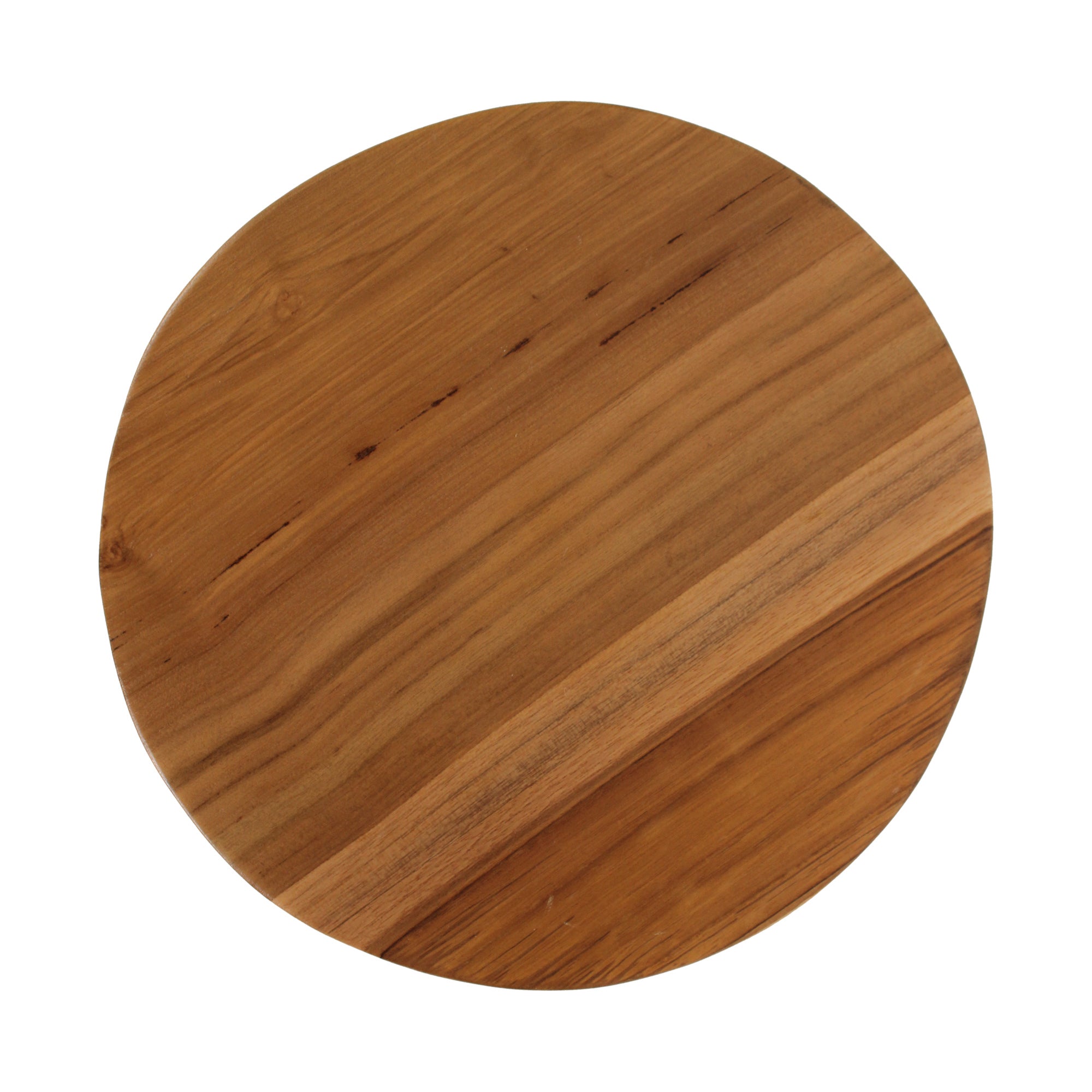 Solid Wood Open Slat Drum Side Table