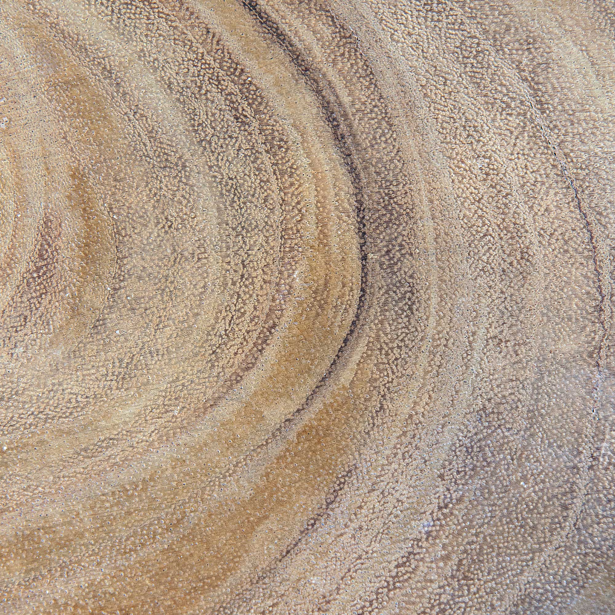 Baysol Round Solid Wood Side Table With Natural Stick Base