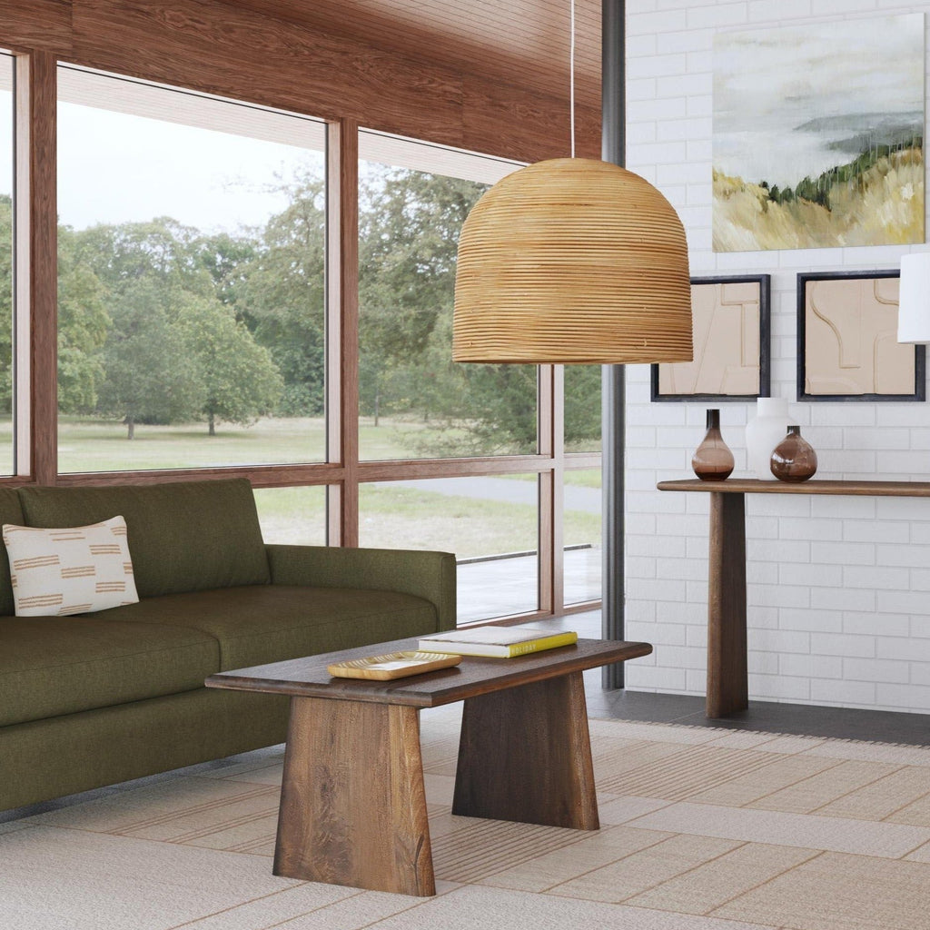 Trapezium Plank Wood Coffee Table