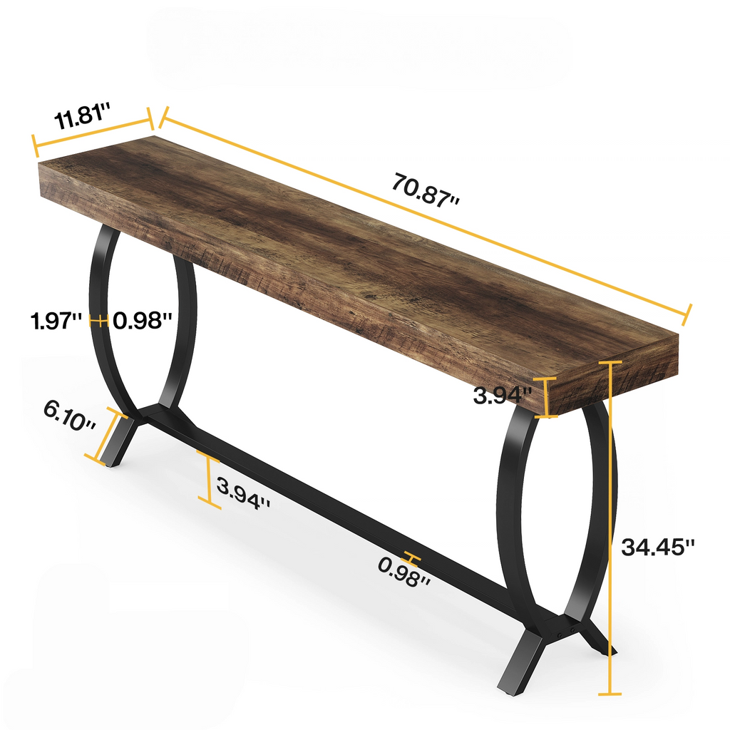 Norwick Console Table with Fish Tail Legs