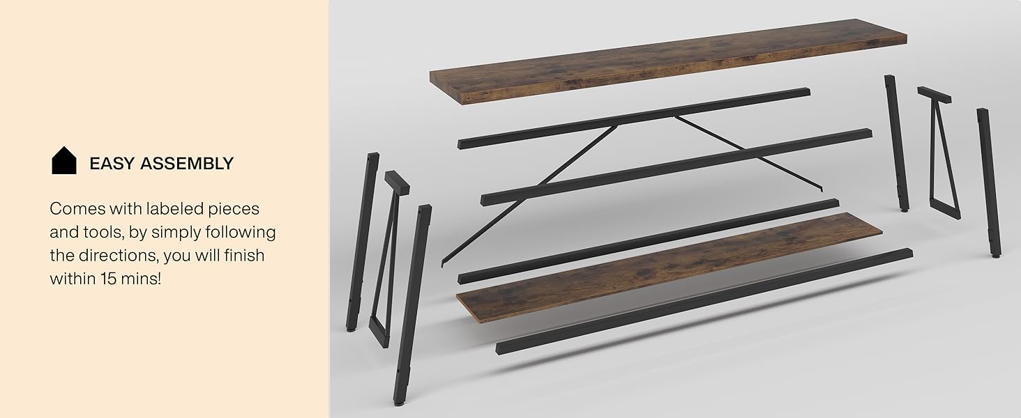 Millstone Industrial Sofa Table