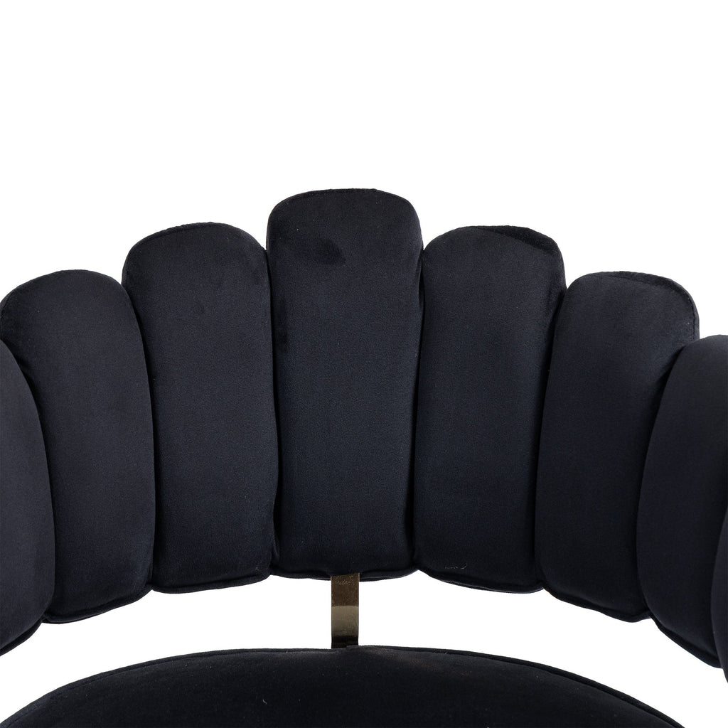 Modern Velvet Home Office Desk Chair with Adjustable Height and Swivel Wheels