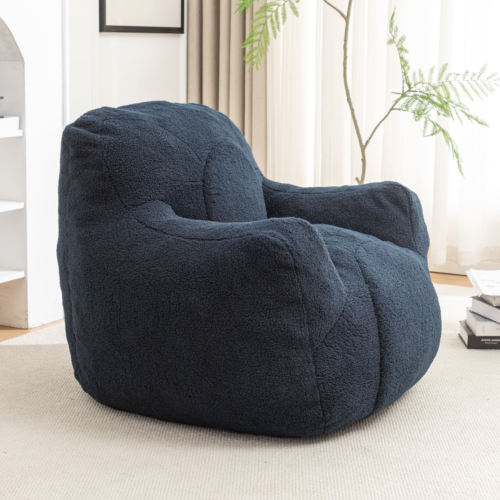 Tufted Memory Foam Bean Bag Chair