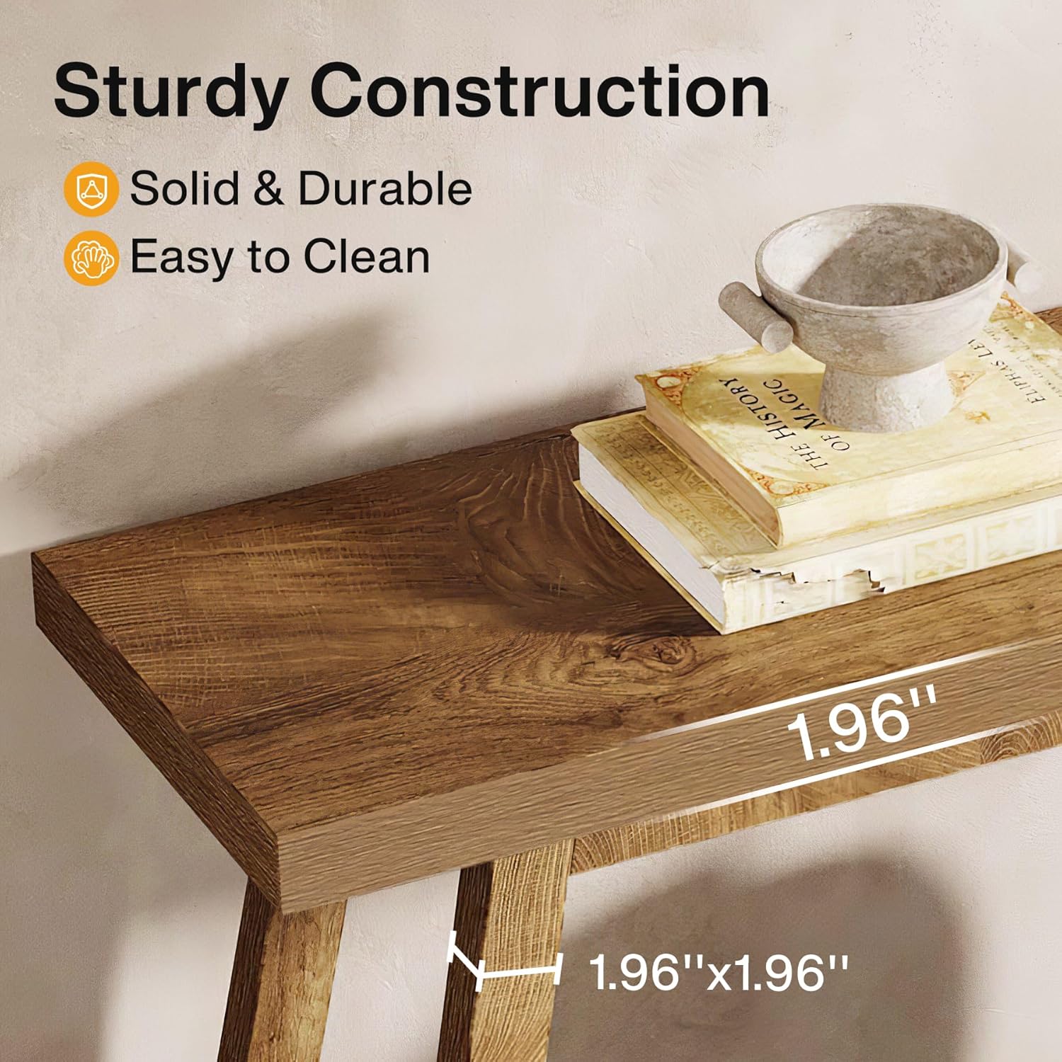 Marleton Solid Wood Modern Farmhouse Console Table