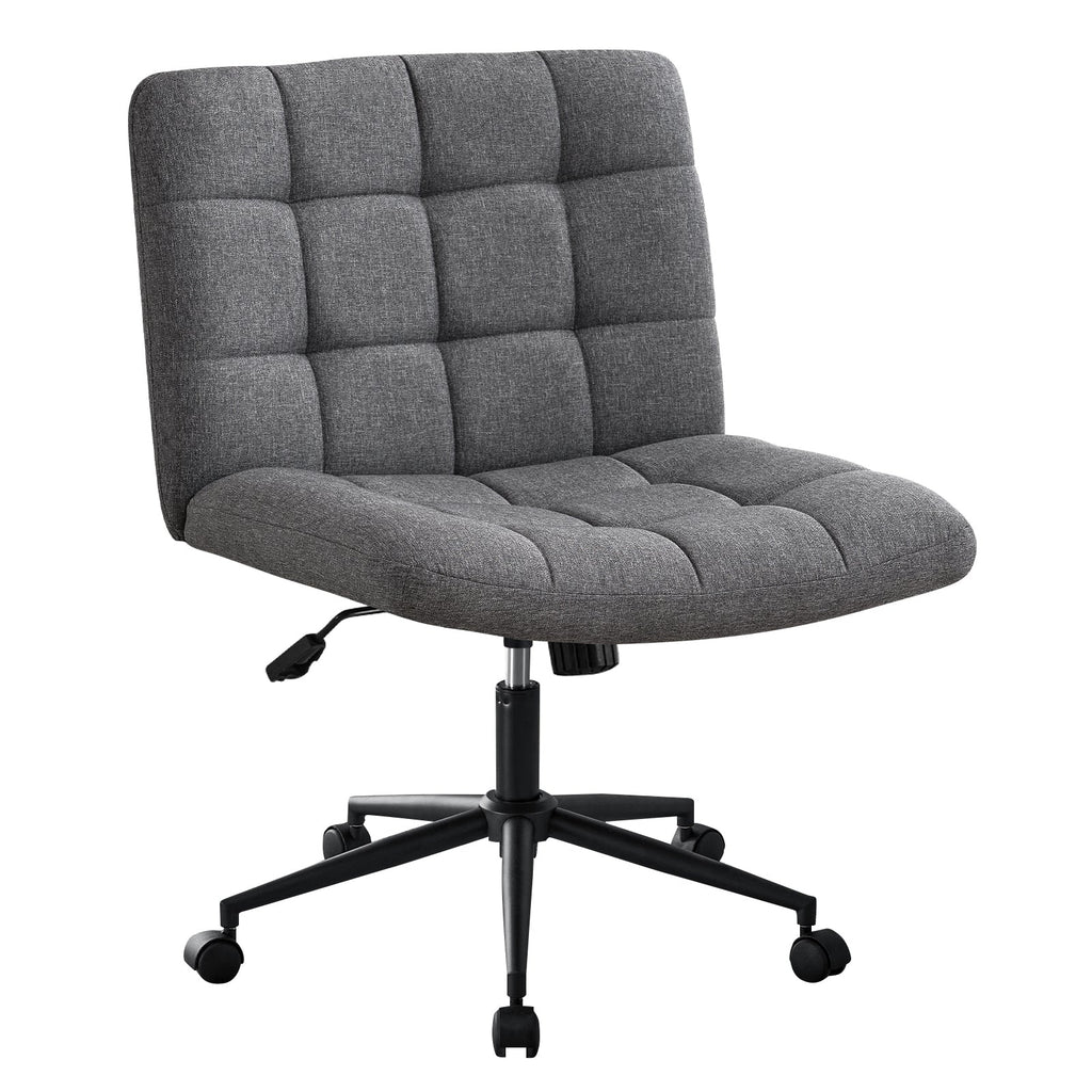 Desk Chair with Wheels, Armless Desk Chair, Adjustable Height 360° Rolling Swivel