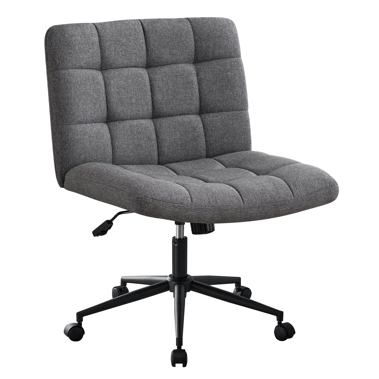 Desk Chair with Wheels, Armless Desk Chair, Adjustable Height 360° Rolling Swivel