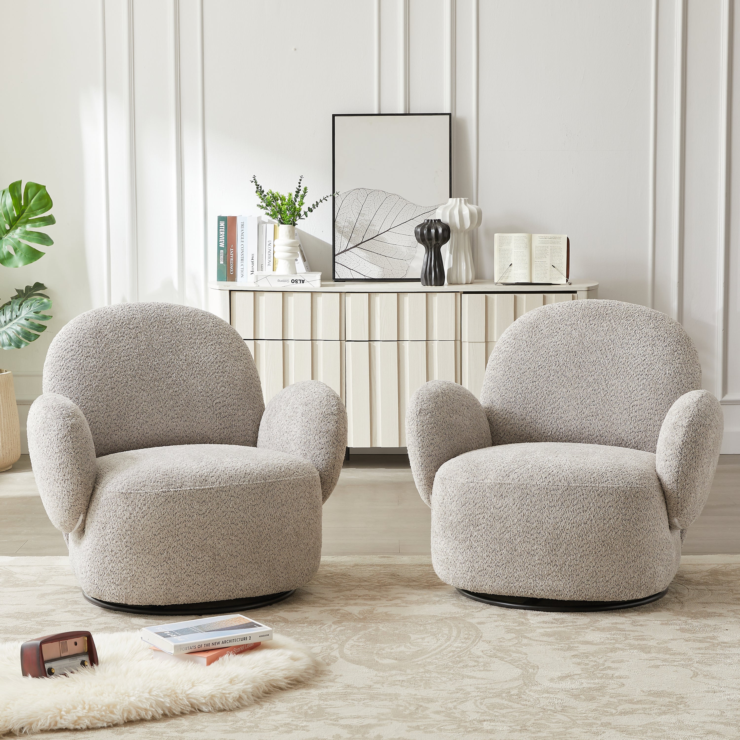 Modern Swivel Upholstered Accent Chair