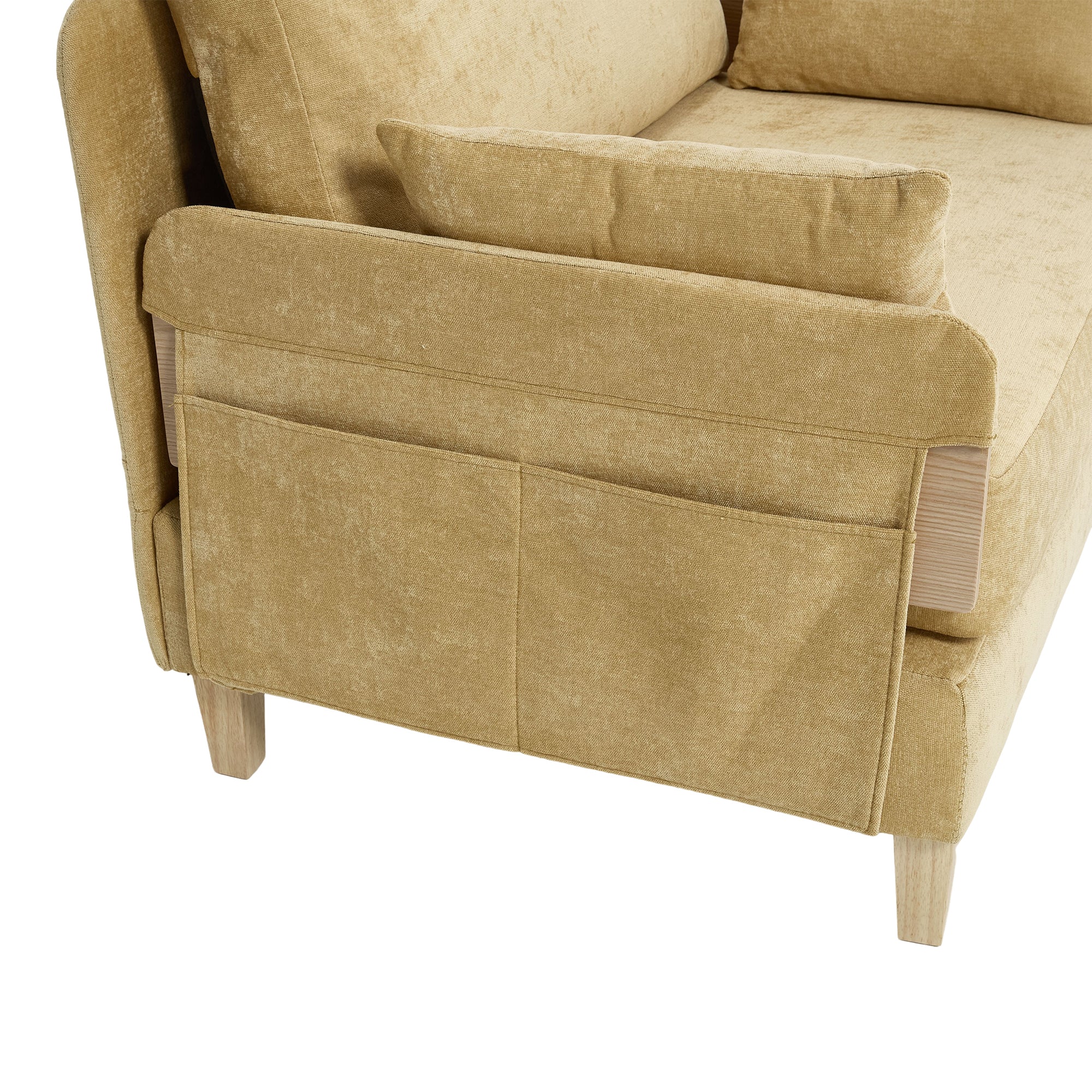 Mid-Century Modern Chenille Foldable Sofa Bed Recliner