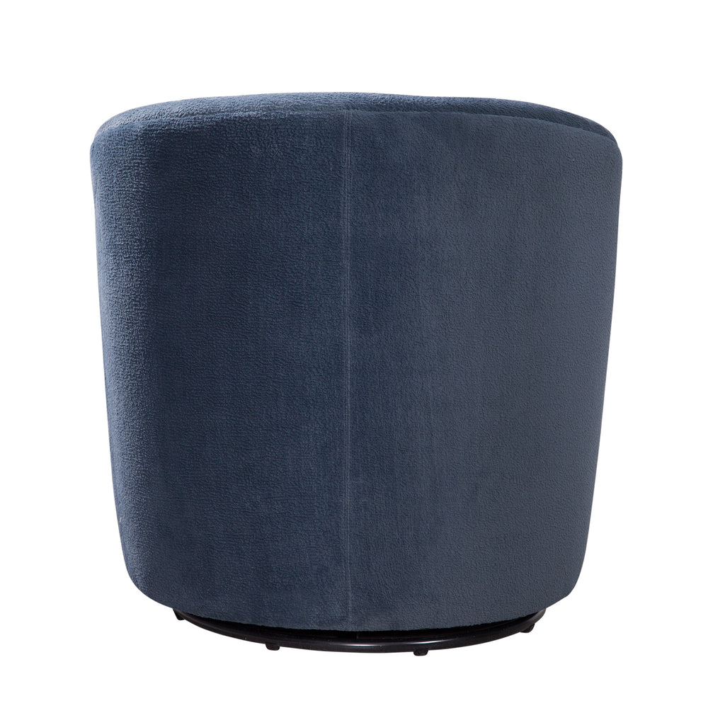 Oaklynn Barrel Style Swivel Accent Chair with Performance Fabric