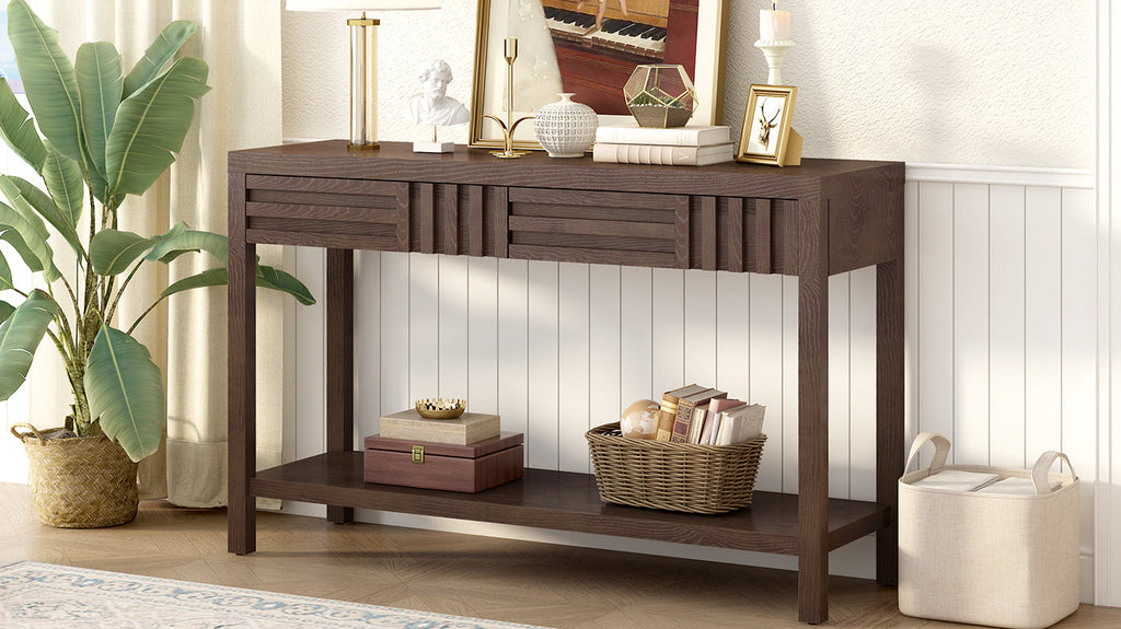 Geometric Drawer Entryway Console Table