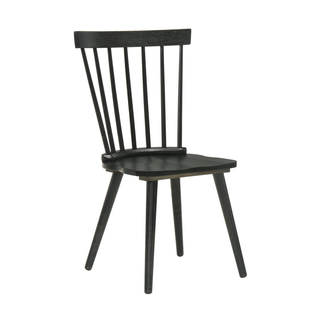 Modern Farmhouse Spindle Back Dining Chairs, Set of 2