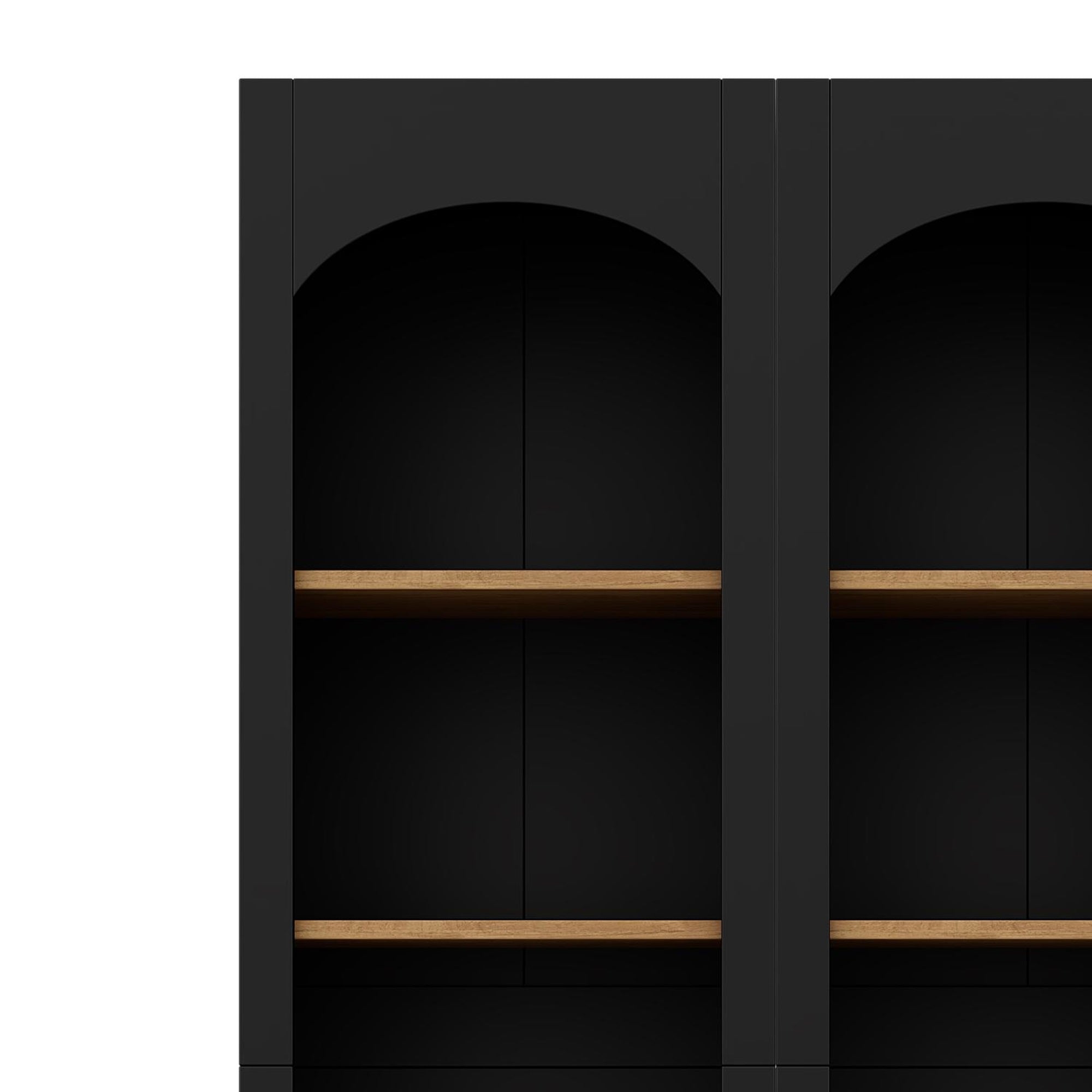 Farmhouse Two-Tone Storage Cabinet with Adjustable Shelves