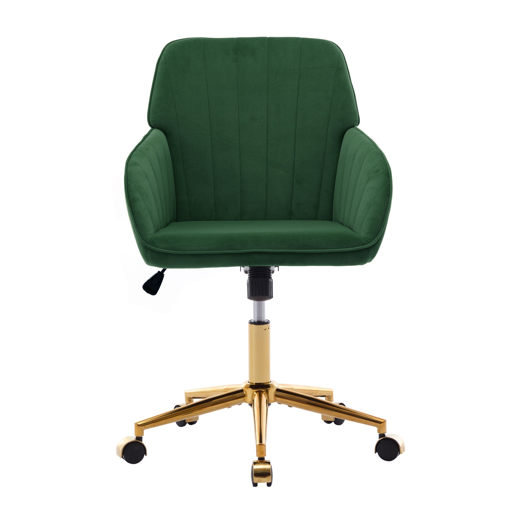 Adjustable Ergonomic Swivel Chair with Golden Base