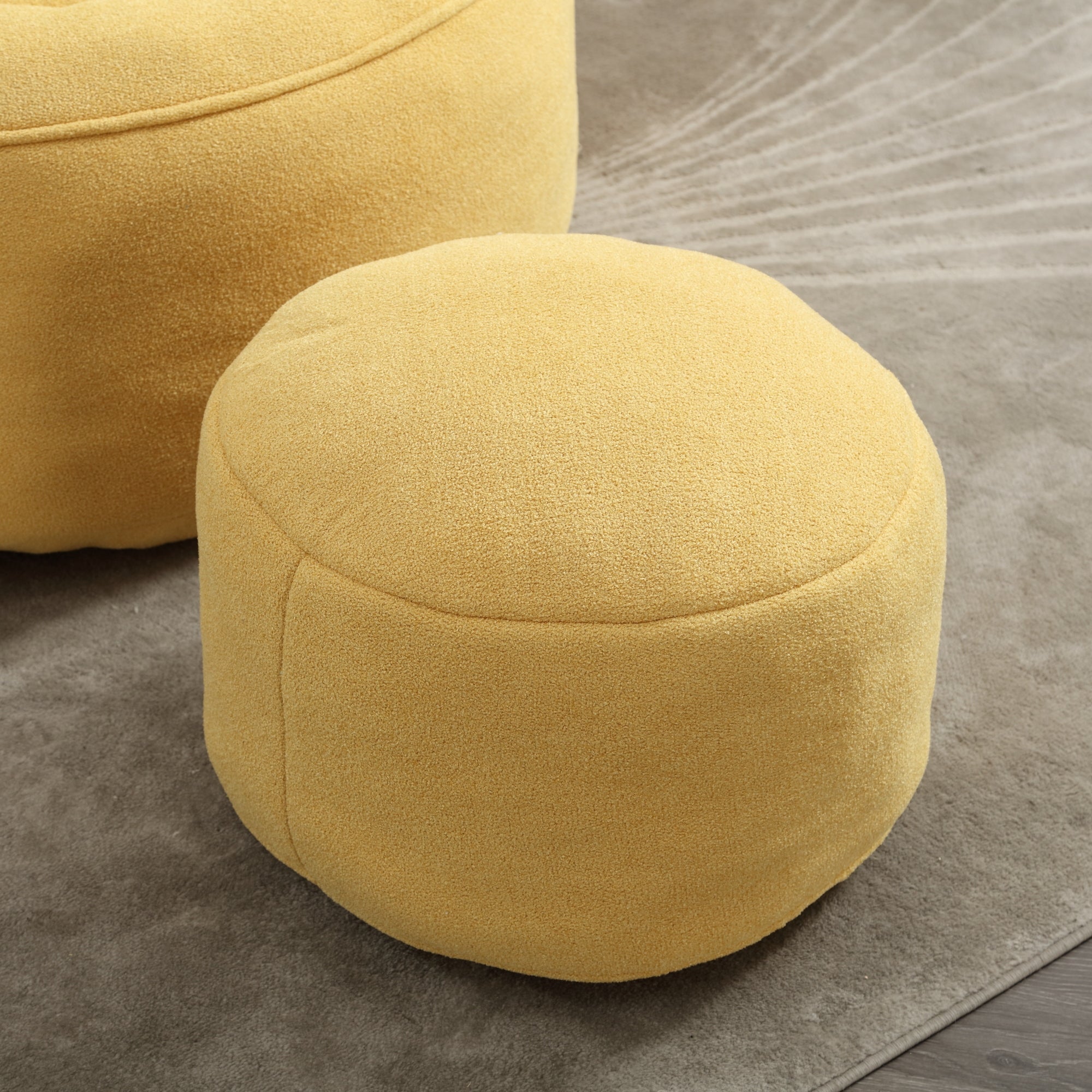 Bean Bag Sofa Chair with High-Pressure Foam and Footrest