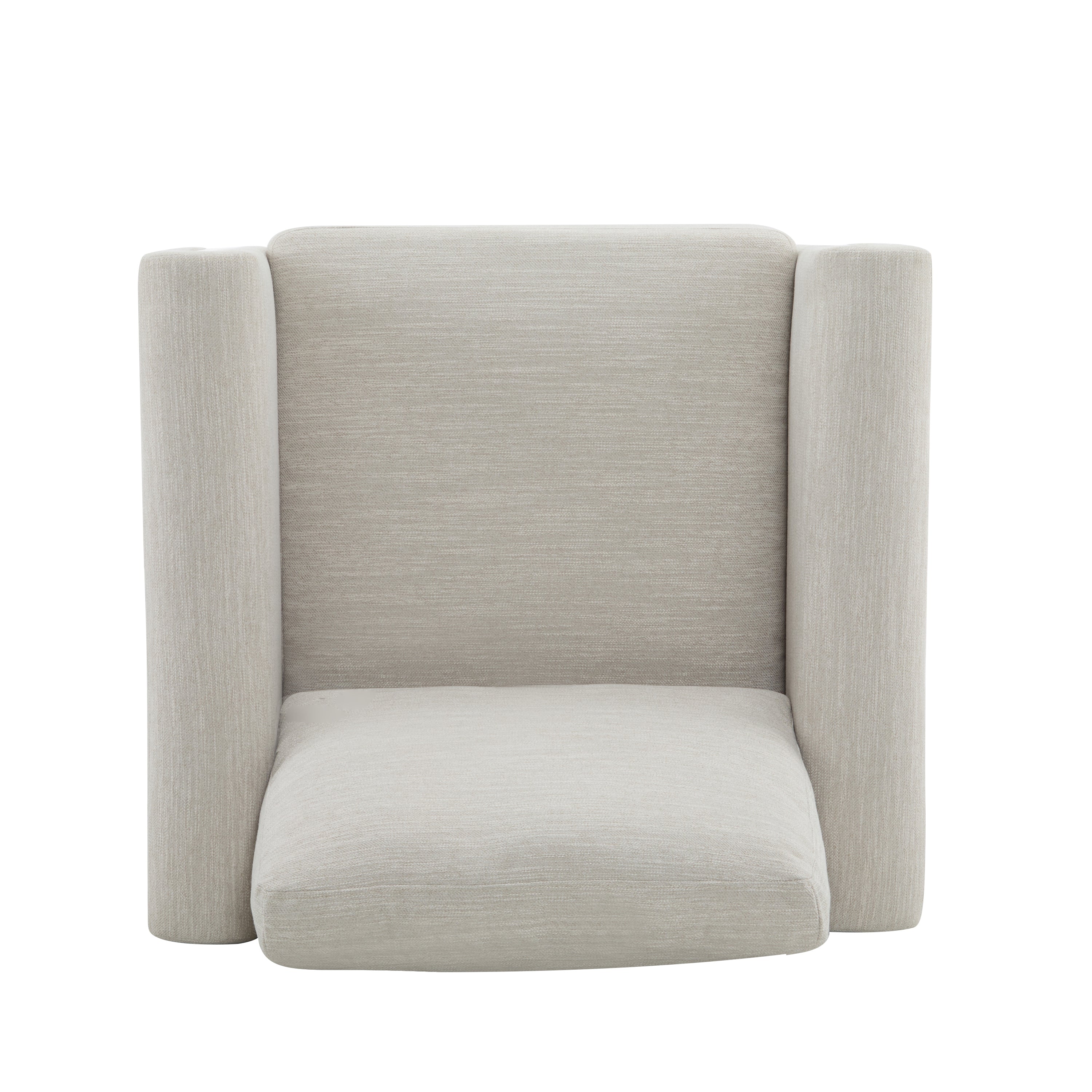 Harmonia Fabric Upholstered Accent Chair with Wood Accent