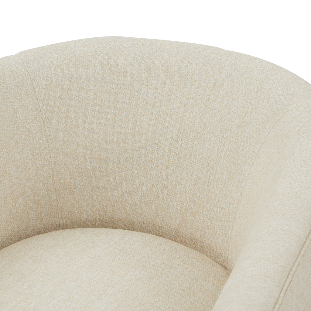 Miramar Wood Base Swivel Club Accent Chair