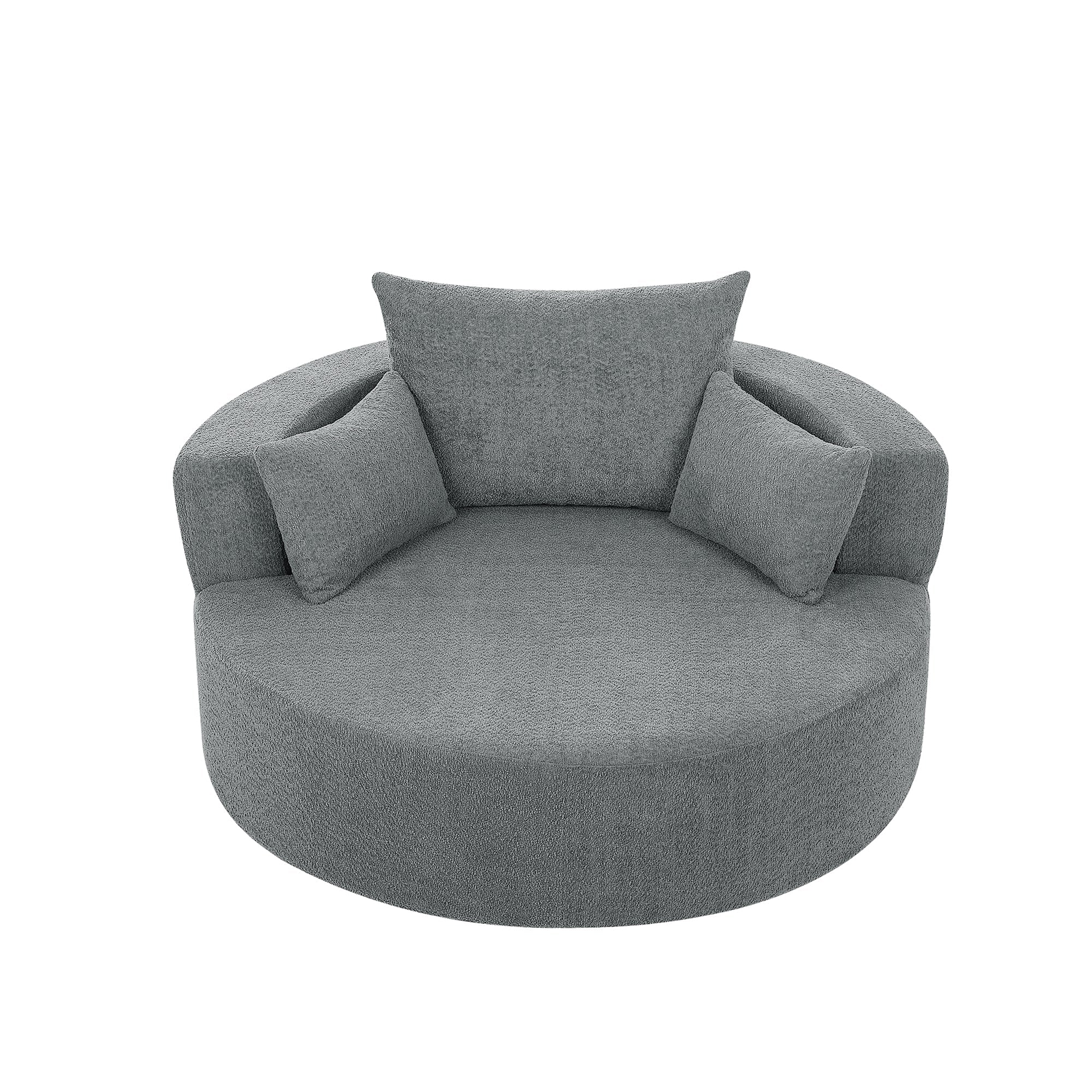 Crossley Oversized Swivel Barrel Accent Chair