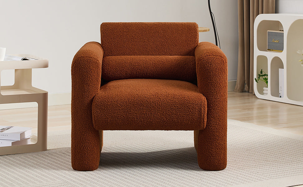 Marlowe Modern Sherpa Upholstered Comfy Reading Accent Chair