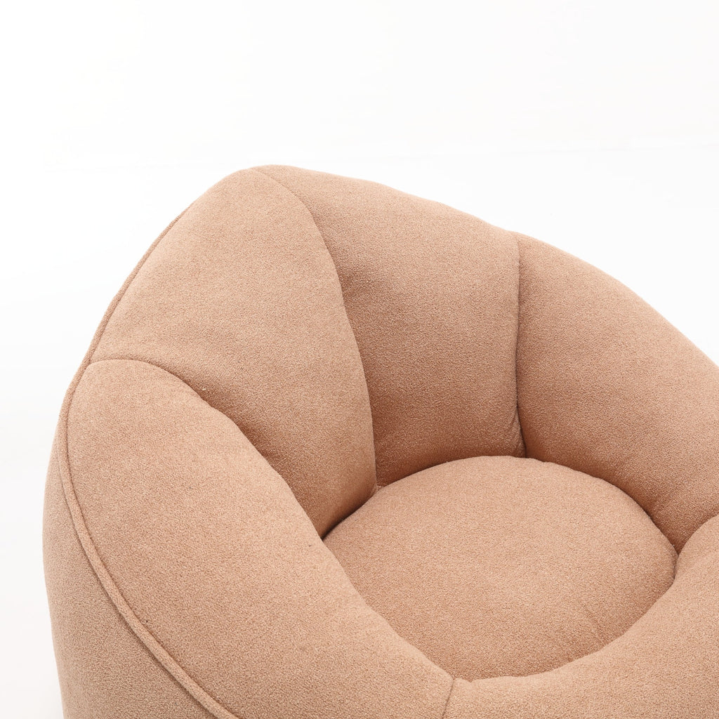 Bean Bag Sofa Chair with High-Pressure Foam and Footrest