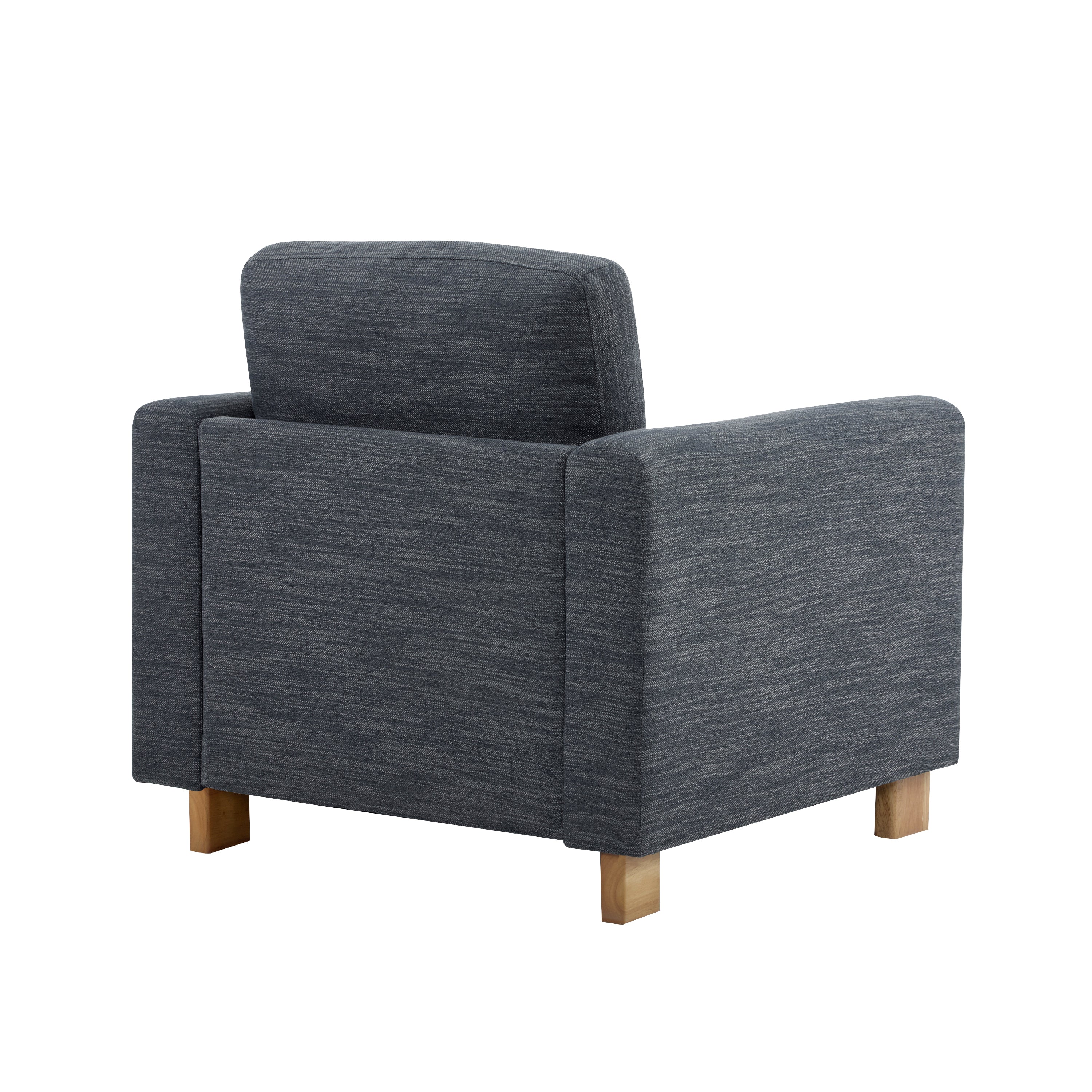 Harmonia Fabric Upholstered Accent Chair with Wood Accent