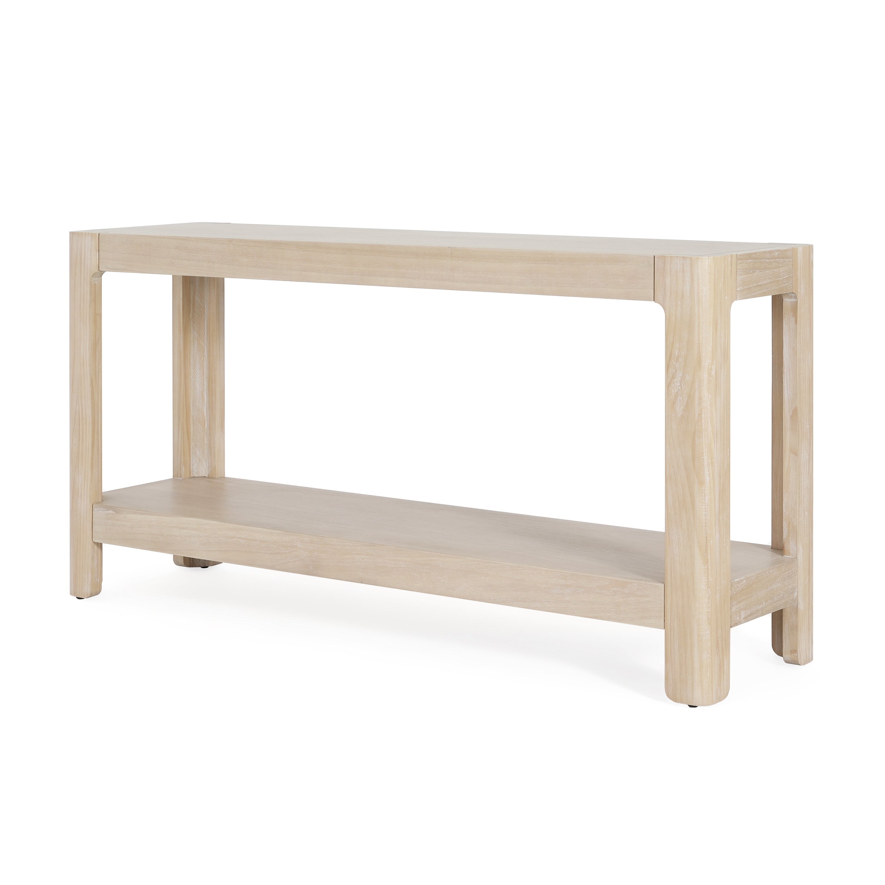 Modern Farmhouse Minimalist Rounded Console Table