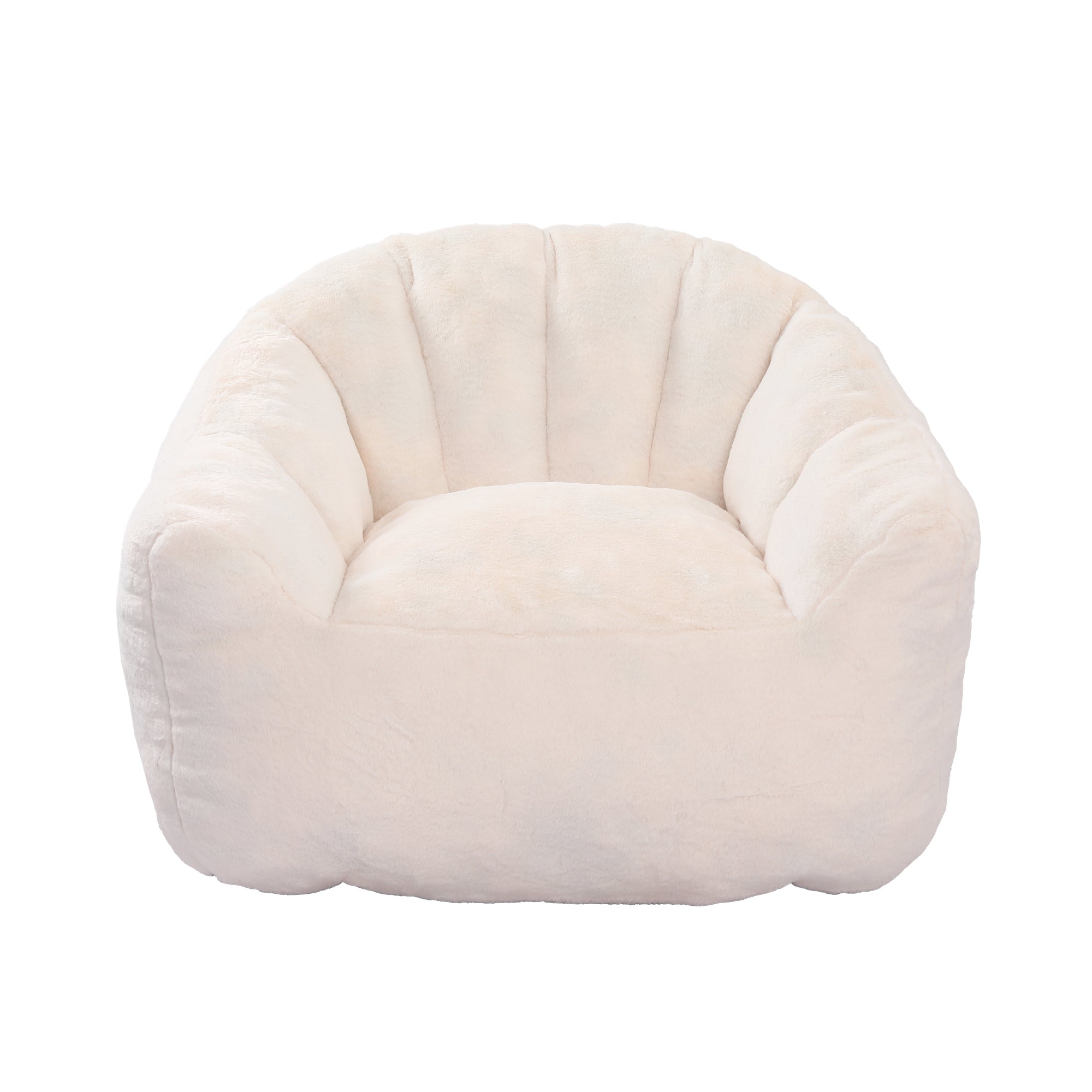 Beanbag Sofa Chair with Armrests Stuffed with High-Density Foam