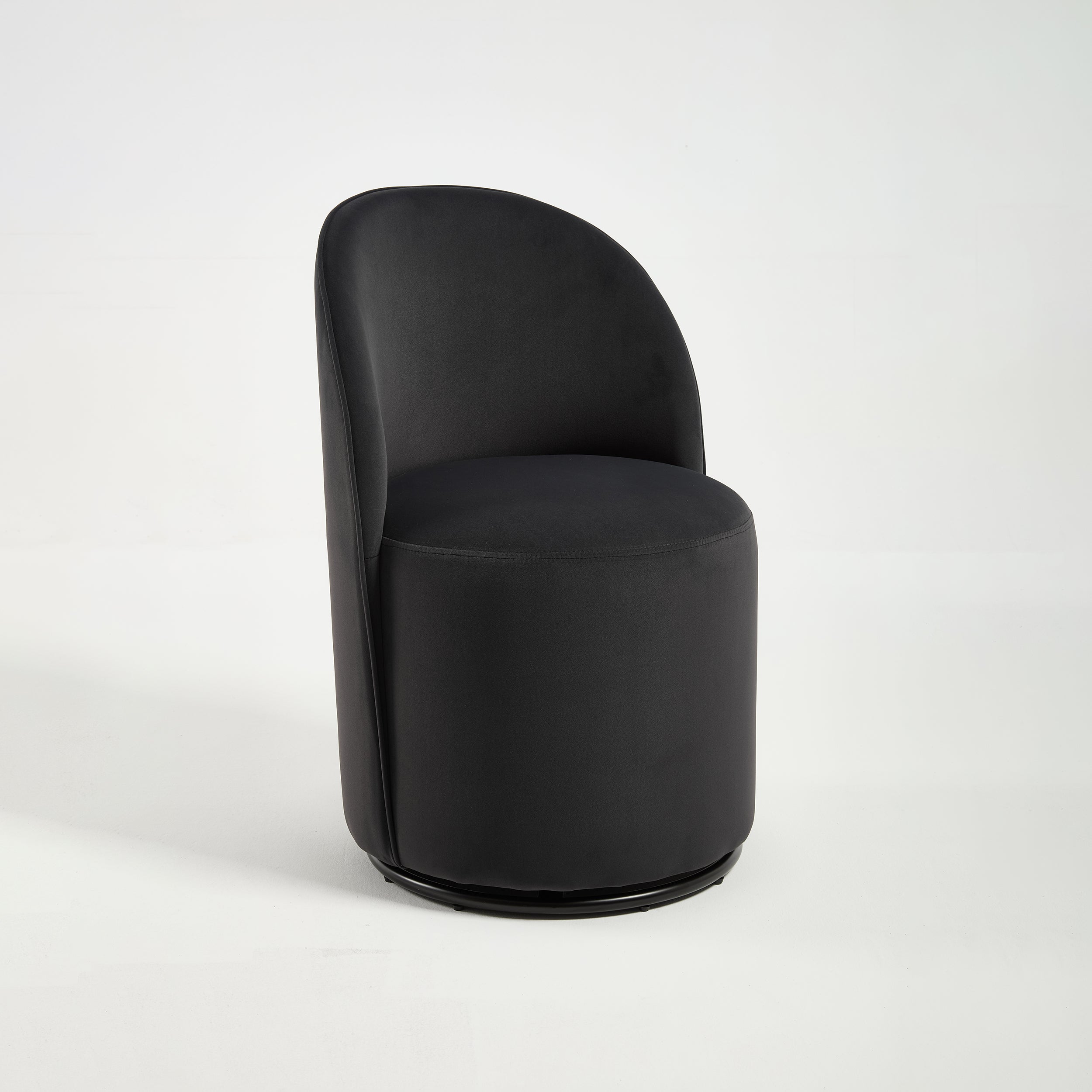 Ashcombe Mid Century Modern Round Velvet Dining Chair