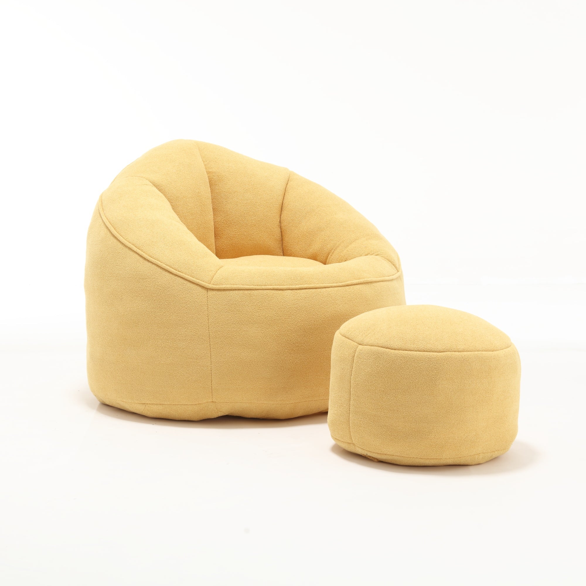 Bean Bag Sofa Chair with High-Pressure Foam and Footrest