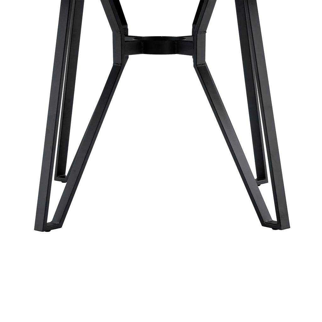 Crosswell Round Dining Table with Metal Legs