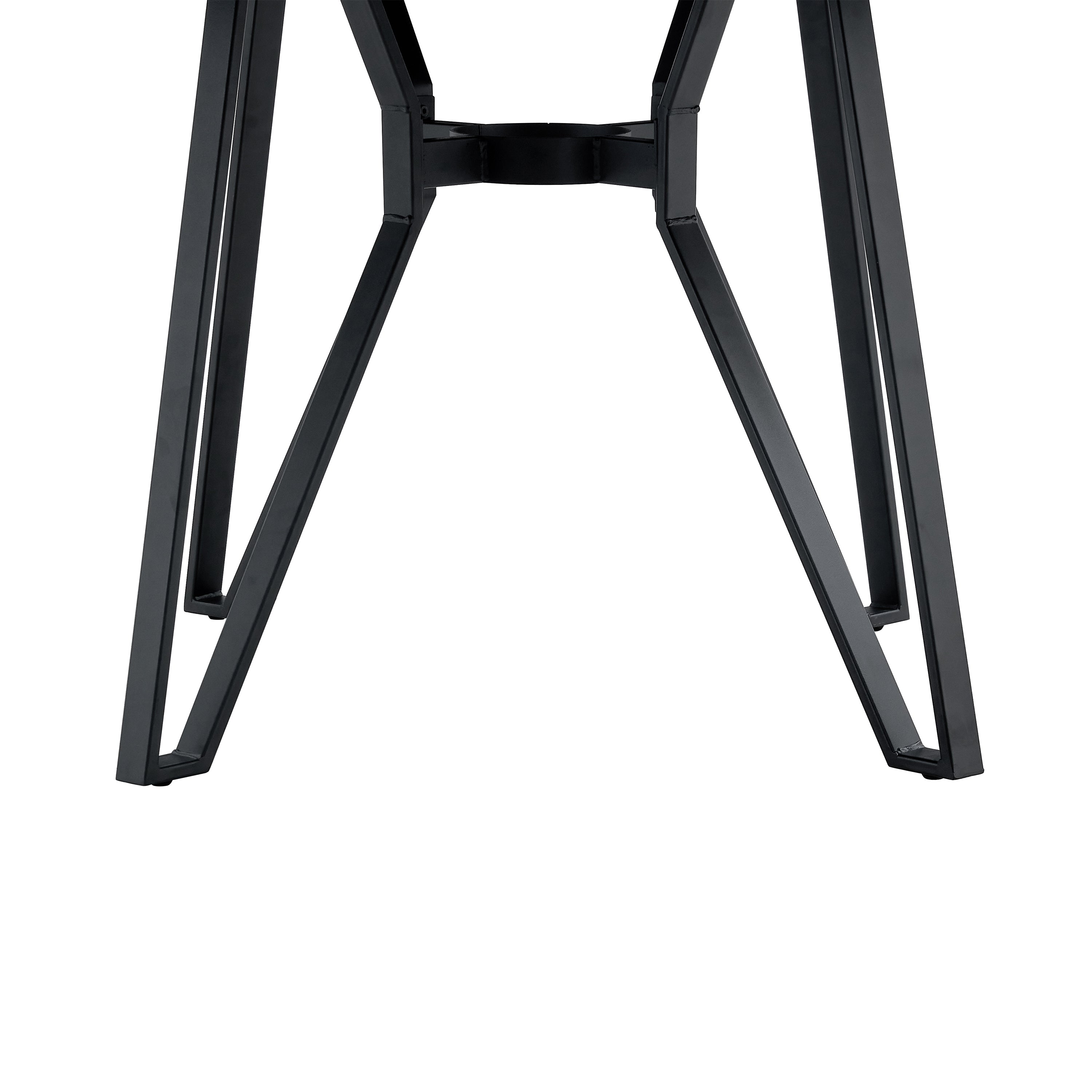 Crosswell Round Dining Table with Metal Legs