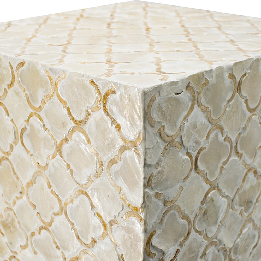 Square Capiz Side Table
