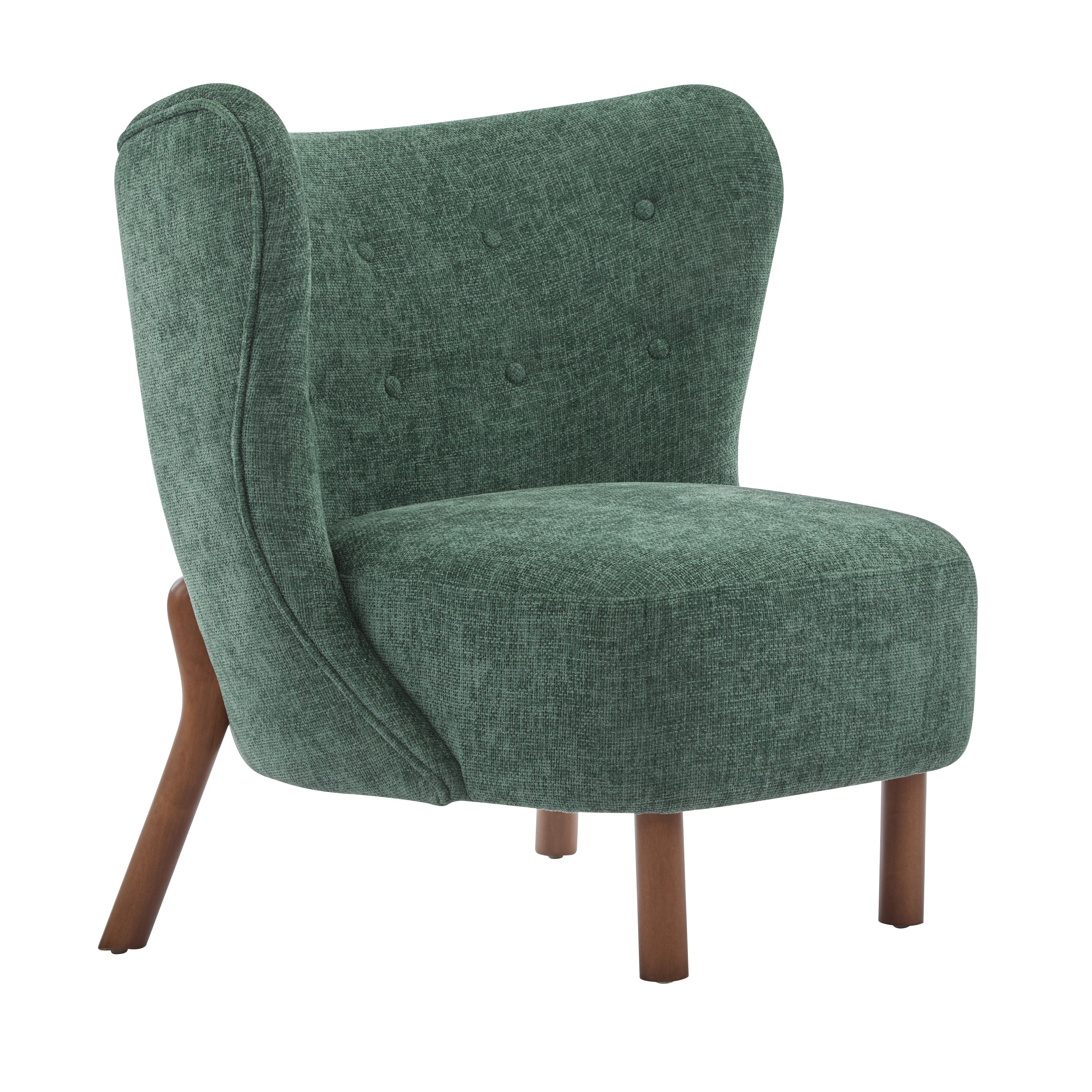 Bella Upholstered Wingback Armless Accent Chair