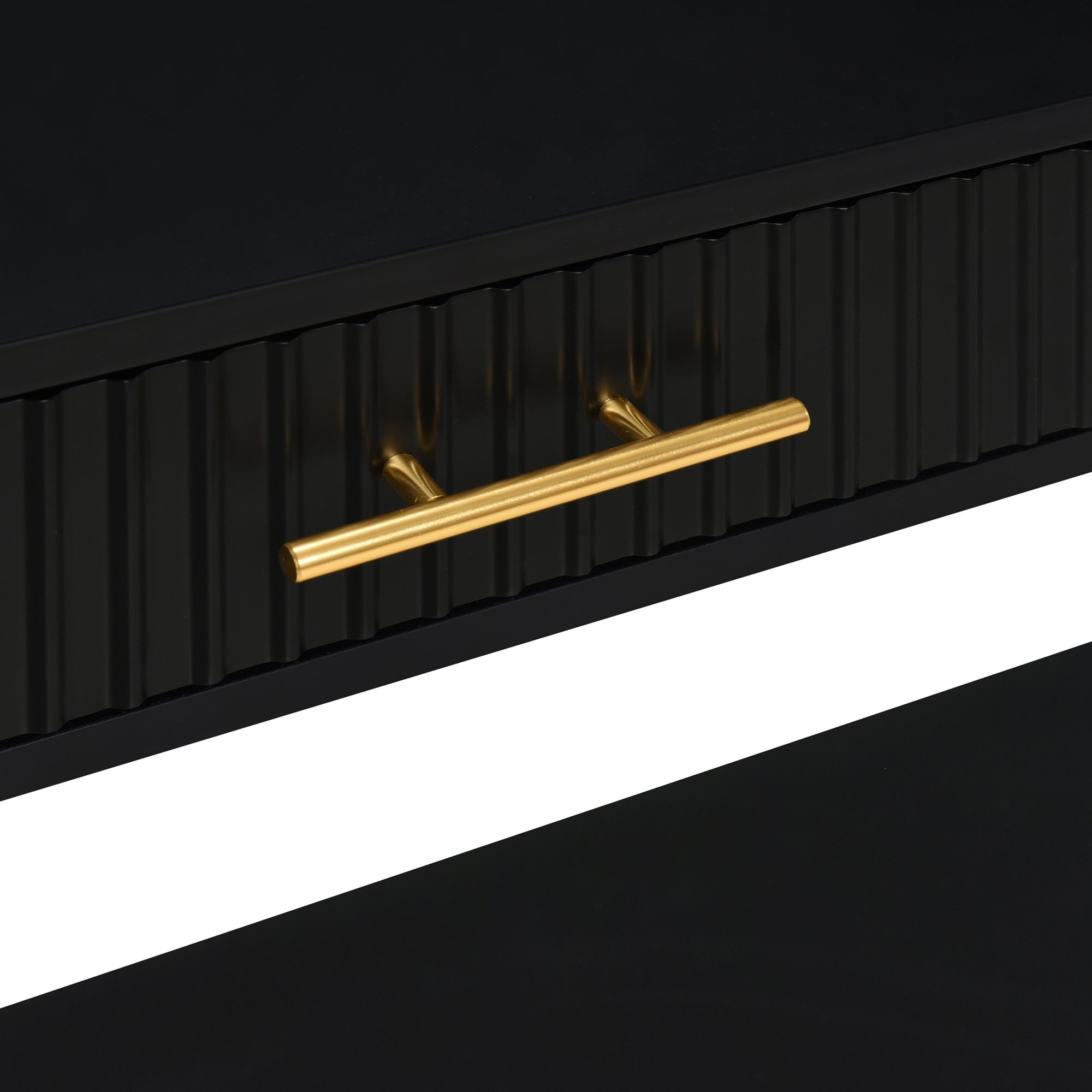 Fluted Drawer Contemporary Entryway Console Table