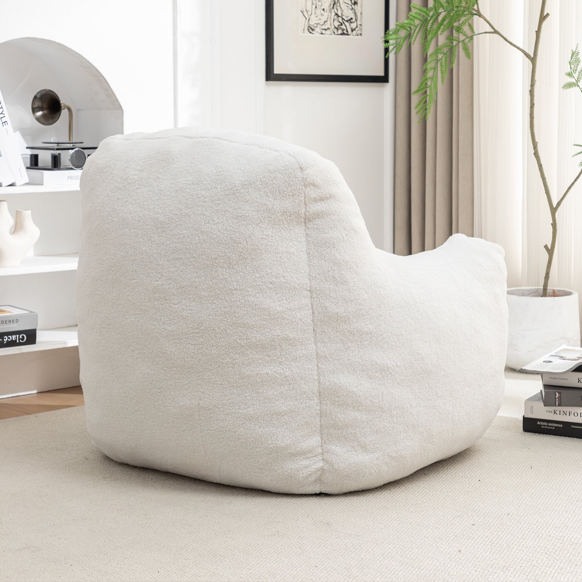 Tufted Memory Foam Bean Bag Chair