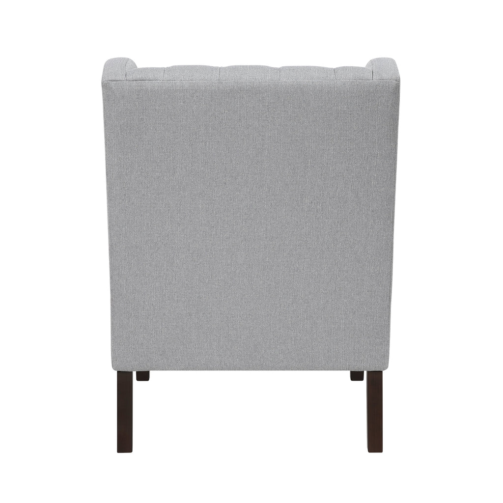 Button-Tufted Upholstered High Back Accent Chair