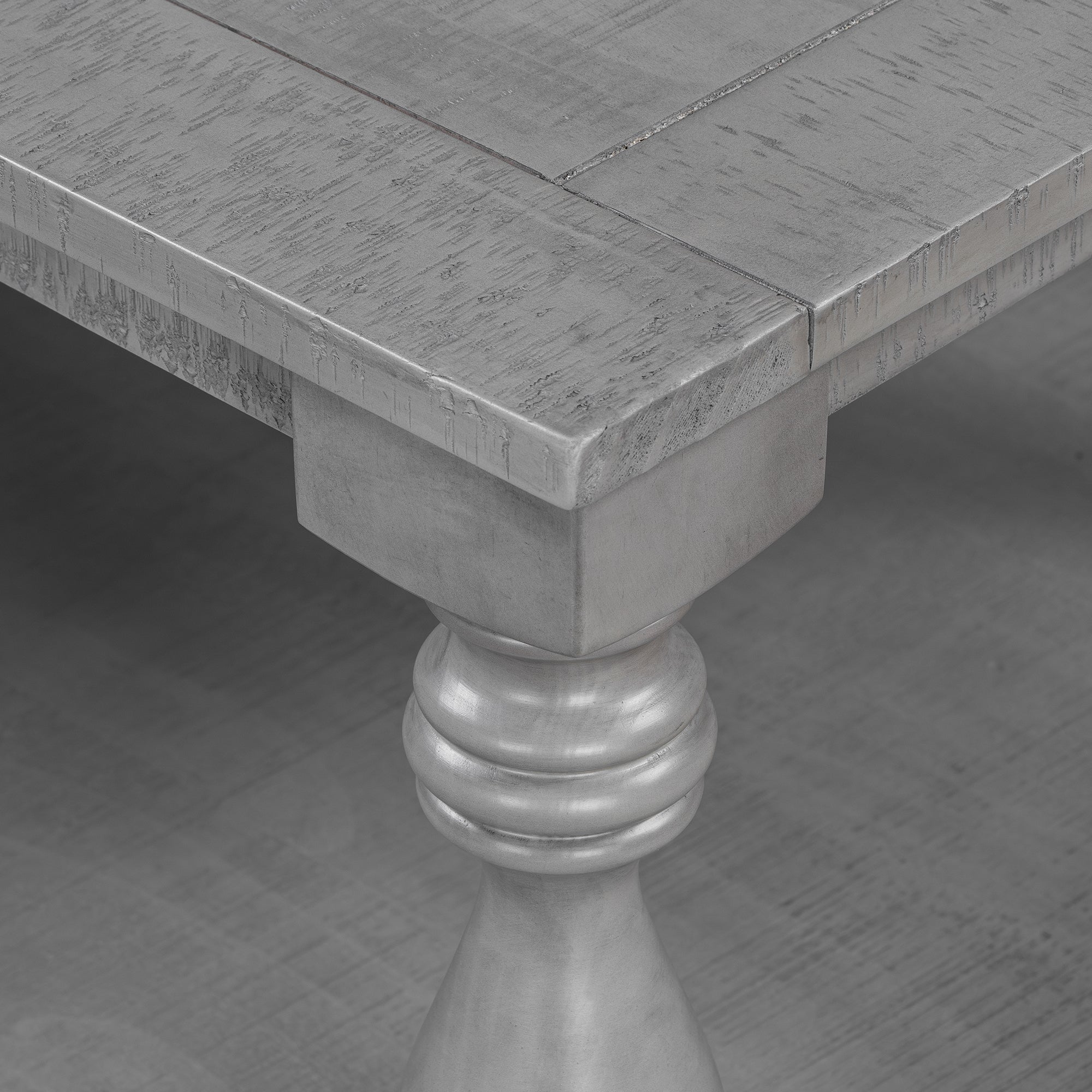 Farmhouse Turned-Leg Coffee Table with Bottom Shelf