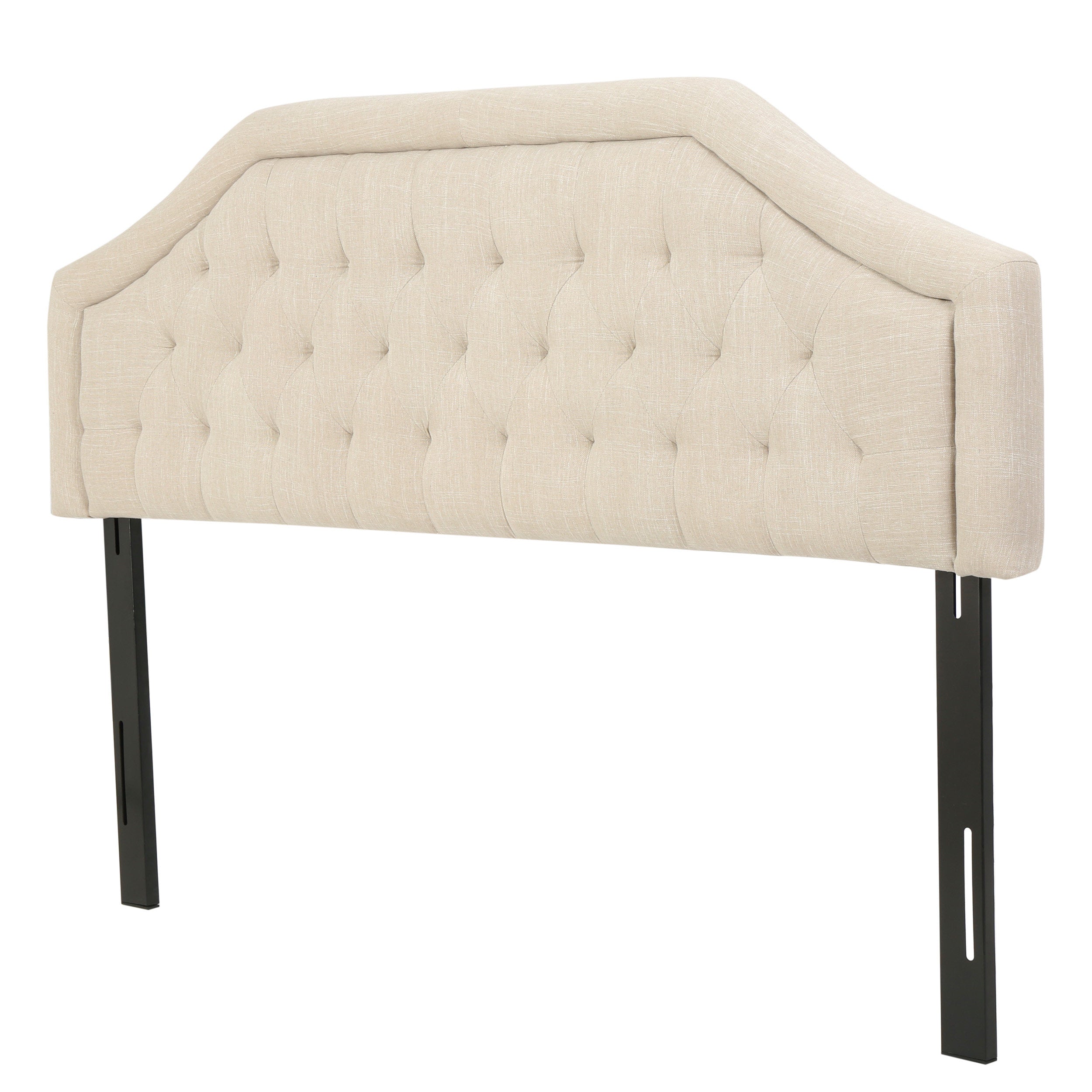 Tufted Upholstered Adjustable Height Headboard