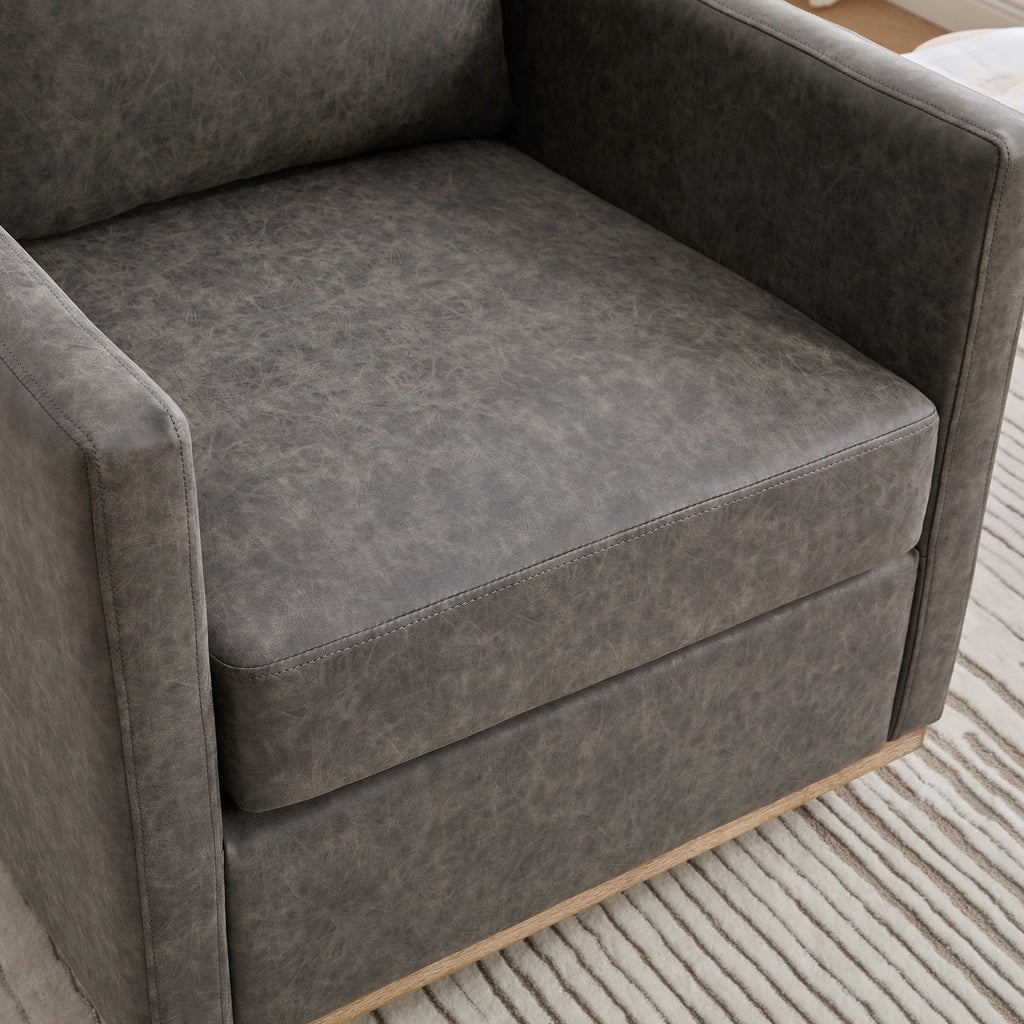 Thornfield Upholstered Square Swivel Accent Chair