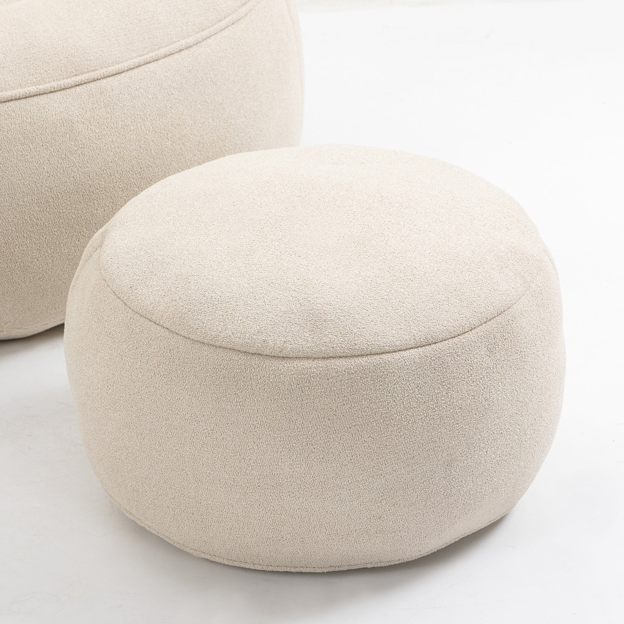 Bean Bag Sofa Chair with High-Pressure Foam and Footrest