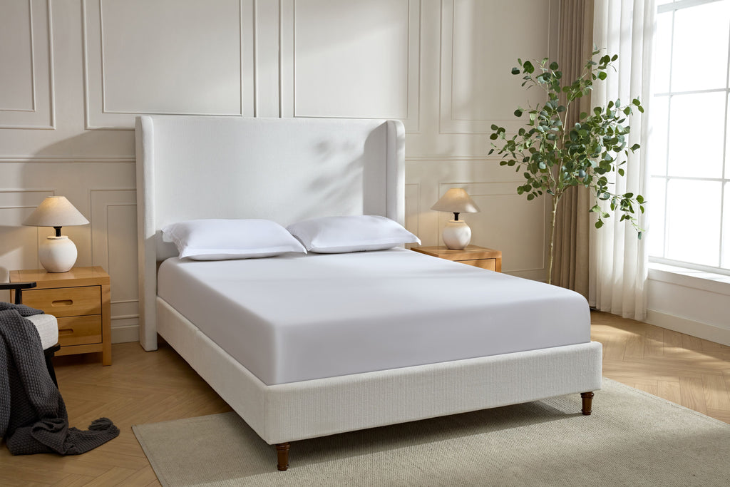 Hannah Upholstered Wingback Bed